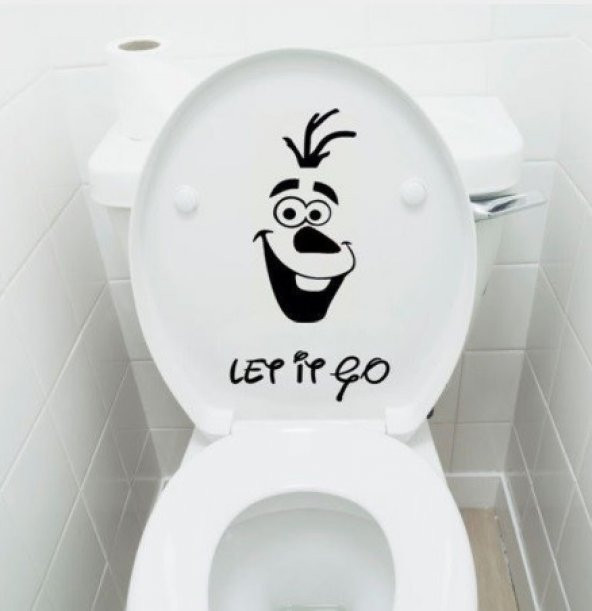 Klozet Banyo Sticker Komik Resim 5 - 1