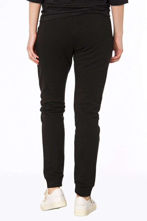 Huesca - Deri Yıldız Aplikeli Siyah Pantolon |160105-1 - 5