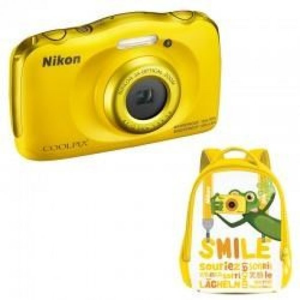 Nikon W100 Suya Dayanıklı Dijital Fotoğraf Makinesi (Sarı) - 3