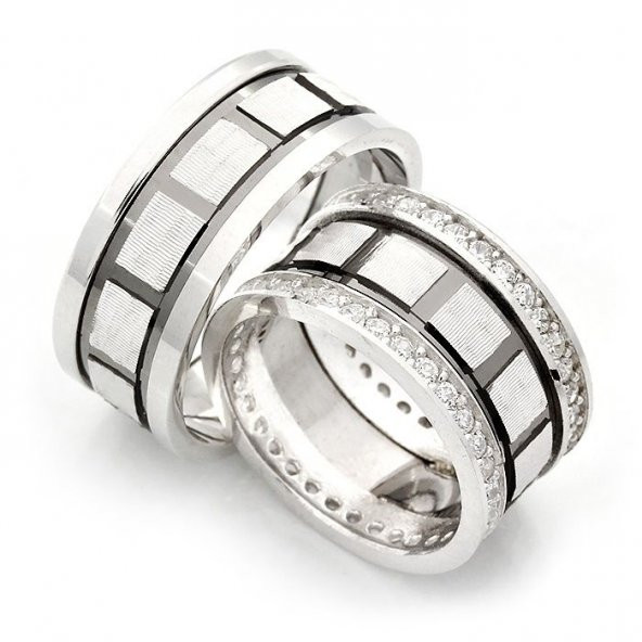 925 Ayar Gümüş Zirkon Taşlı Bayan Yüzük ürün görseli 1