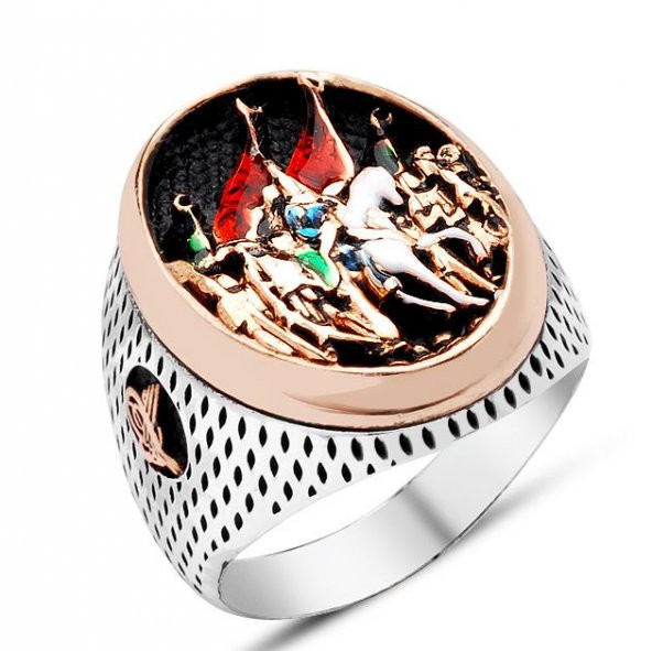 925 Ayar Gümüş Fetih 1453 Model Yüzüğü ürün görseli 1