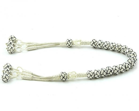 1000 Ayar Gümüş Trabzon Kazaz Zaza Model Tesbih ürün görseli 1