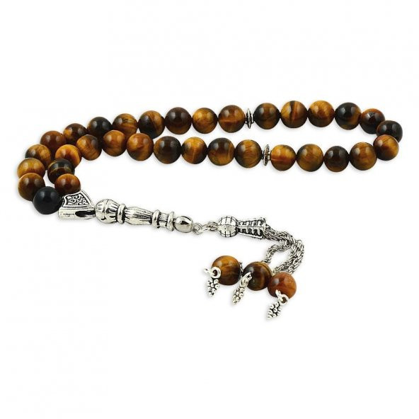 Küre Kesim  100 Orjinal Kaplan Gözü Taşı Tesbih ürün görseli 1