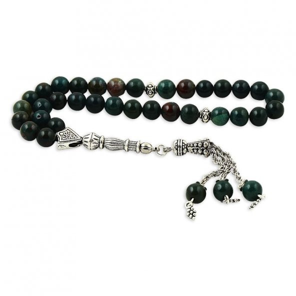 Küre Kesim Şifalı Orjinal Yosun Akik Taşı Tesbih ürün görseli 1