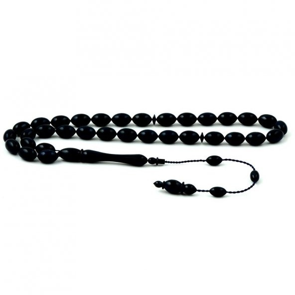 Kusursuz El İşçilikli Arpa Kesim Sistemli Abanoz Ağacı Tesbih ürün görseli 1