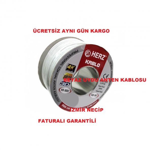 100 METRE MT FULL HD 3D 4K UYDU KABLO BAKIR KABLO HERZ