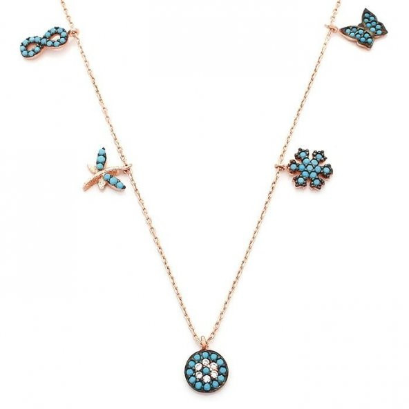 925 Ayar Gümüş Sonsuzluk Kartanesi Kelebek Motifli Kolye ürün görseli