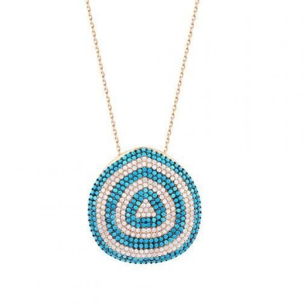 Nano Taşlı Gümüş Nazar Kolye ürün görseli 1