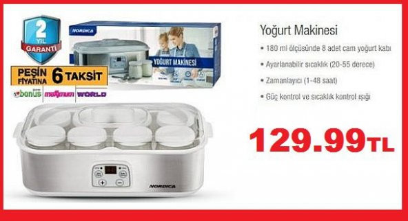YOĞURT YAPMA MAKİNE Sİ ZAMANLAYICILI DİJİTAL EKRAN 180ML KALİTEL - 1