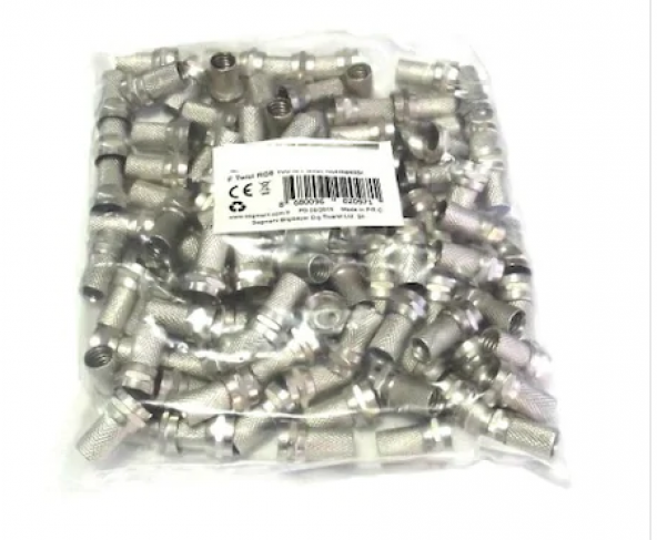 ÇANAK ANTEN MONTAJI KABLO KONNEKTÖRÜ F KONNEKTÖR 100 ADET