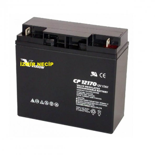12 VOLT 17 AMPER KURU TİP UPS AKÜ BAKIMSIZ