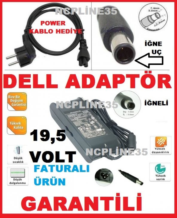 DELL İNSPİRON INSPIRON 15R N5010 N5110 LAPTOP NOTEBOOK ADAPTÖRÜ