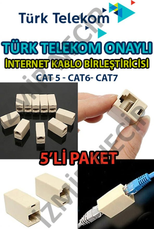 NCPLİNE 5 ADET CAT5-CAT6 KABLOSU ARA BİRLEŞTİRME JAKI KALİTELİ ÜRÜN