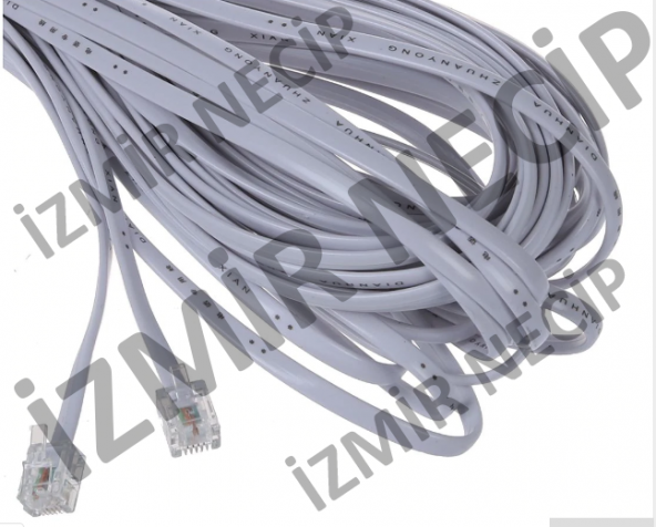 30 METRE 2Lİ HAT TELEFON KABLOSU KÖKEN KABLO MODEM DUVAR KABLOSU