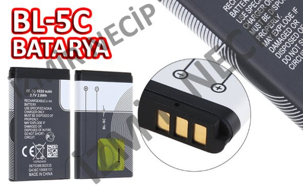 BL-5C BATARYA PİL KALİTE ARAYANLARA UZUN ÖMÜRLÜ KALİTELİ