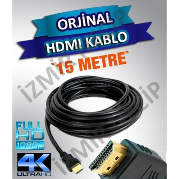 NCPLİNE GÖRÜNTÜ VE SES AKTARIM KABLOSU 15 METRE HDMI FULL HD TV UYDU PC