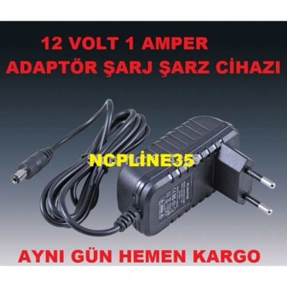 NCPLİNE 12VOLT ÇOK AMAÇLI ŞARJ ADAPTÖR -MİNİ UYDU-MODEM-LED ŞERİT İÇİN