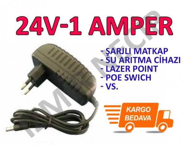 NCPLİNE 24 VOLT 1- 1.5 AMPER ŞARJLI MATKAP ADAPTÖRÜ 5,5-2,5 STANDART UÇ