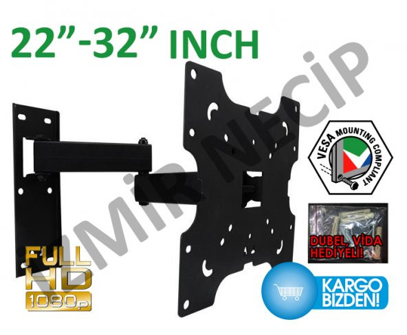 NCPLİNE SUNNY İNTUM 22-32İNÇ 82 EKRAN UYUMLU HAREKETLİ DUVAR ASKI APARATI