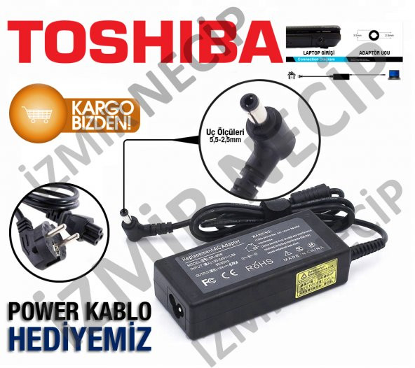 NOTEBOOK ADAPTÖRÜ 19 V 4.74 A TOSHİBA UYUMLU ŞARJ CİHAZI