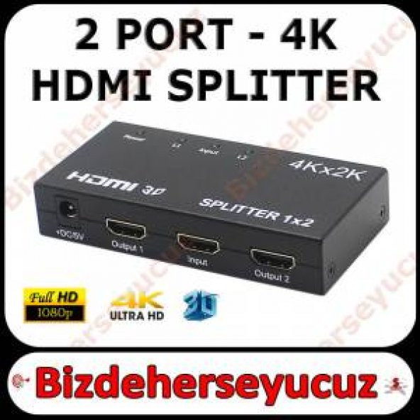 2 Lİ HDMI DAĞITICIÇOKLAYICI HDCP FULL HD DİGİTURK D-SMART UYUMLU - 3