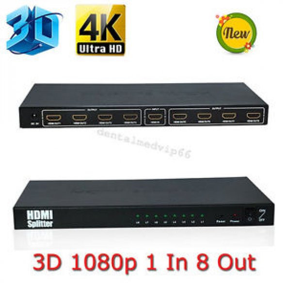 ULTRA HD 8Lİ HDMI SPLİTR 3D 4K YAYIN ARTTIRICI