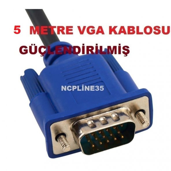 NCPLİNE 5 MT VGA KASA MÖNİTÖR KALİTELİ KABLO