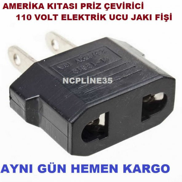 NCPLİNE SEYAHAT ADAPTÖRÜ AMERİKAN JAK PRİZ ELEKTRİK UCU ÇEVİRİCİ 110 VOLT