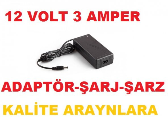 FATURALI GARANTİLİ 12 VOLT 3 AMPER 12V 3 Ah ADAPTÖR