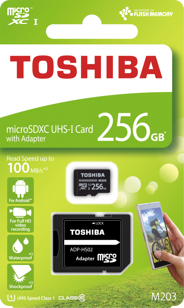 256 GB MICRO SDXC EXCERIA UHS-1 C10 TOSHIBA THN-MM203K2560EA