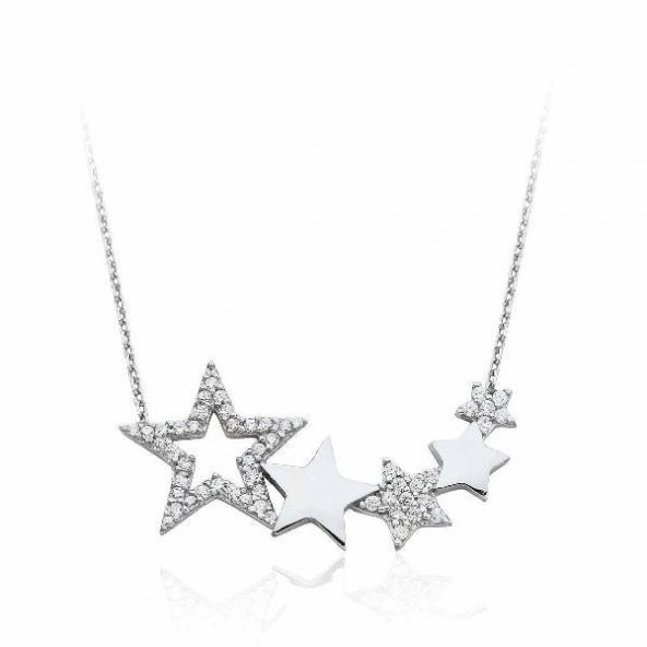 Kuyruklu Yıldız Model Gümüş Kolye ürün görseli 1