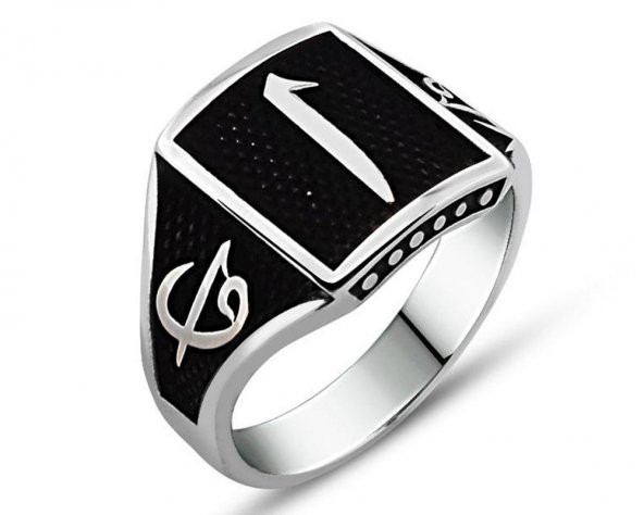 925 Ayar Gümüş  Elif Vavlı Elif Yüzük - Resim 3