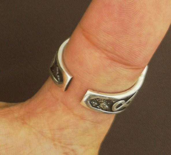 Deniz Çapa Model Okçu (Zihgir) Gümüş Yüzük - Resim 7