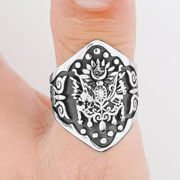 Osmanlı Devlet Armalı Okçu (Zihgir) Model Yüzük - Resim 2