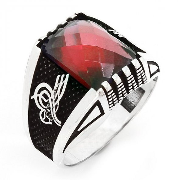 925 Ayar Gümüş  Zirkon Taşlı Erkek Yüzük ürün görseli 1