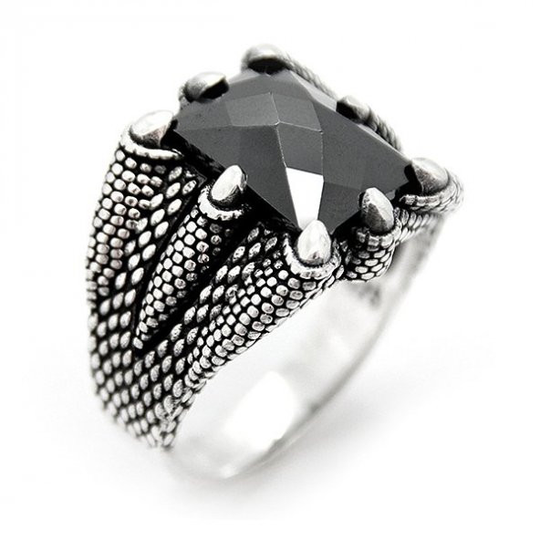 925 Ayar Gümüş Zirkon Taşlı Pençeli Yüzük Model-2 ürün görseli 1