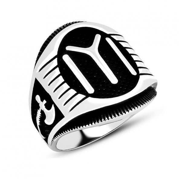 925 Ayar Gümüş Kayı Boyu ve Balta Detaylı Yüzük ürün görseli 1