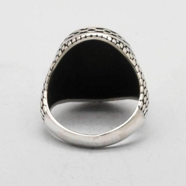 925 Ayar Gümüş Selçuklu Kartalı Yüzük - Resim 4