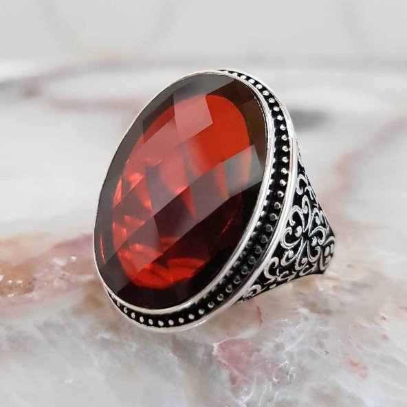 925 Ayar Gümüş Zirkon Taşlı Erkek Yüzük ürün görseli 1