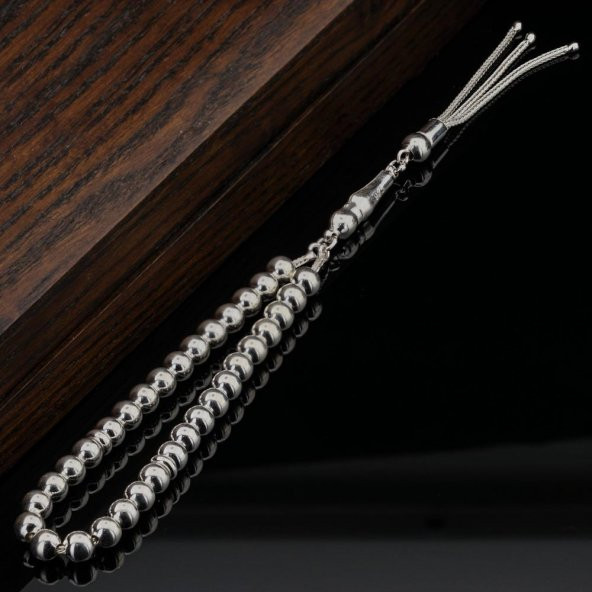 Küre Kesim Gümüş Tesbih Model 1 - Resim 2