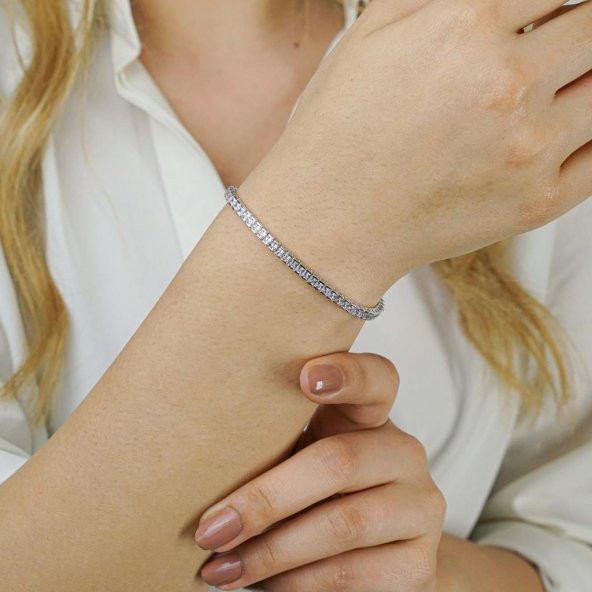 925 Ayar Gümüş Su Yolu Bileklik Model 6 ürün görseli