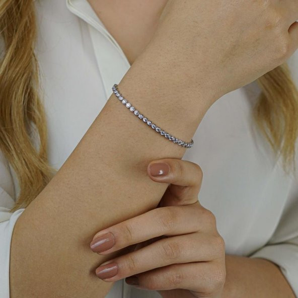 925 Ayar Gümüş Su Yolu Bileklik Model 3 ürün görseli