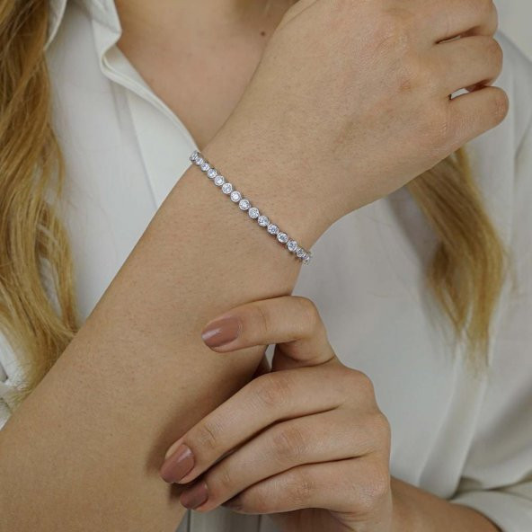 925 Ayar Gümüş Su Yolu Bileklik Model 1 ürün görseli