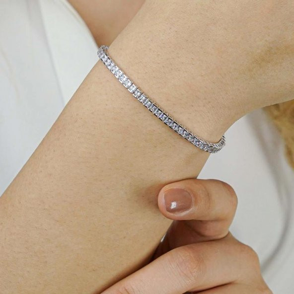 925 Ayar Gümüş Su Yolu Bileklik Model 6 - Resim 4