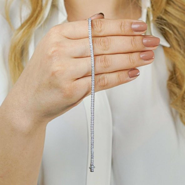 925 Ayar Gümüş Su Yolu Bileklik Model 11 - Resim 2