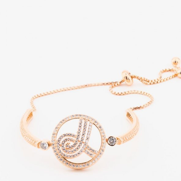 925 Ayar Gümüş Zirkon Taşlı  Osmanlı Tuğrası  Bayan Bileklik ürün görseli 1