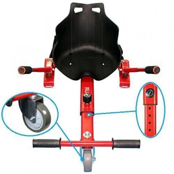 Hoverkart Tüm Modellerle Uyumlu Go Hover Elektrikli Kaykay Aksesuarı New Kırmızı - 2
