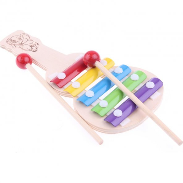 Ahşap Oyuncak Gitar Selefon Eğitici Öğretici Geliştirici Ahşap Oyuncak Müzik Aleti Ahşap Selefon - 1