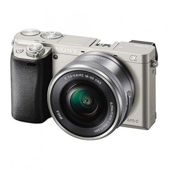 Sony A6000 16-50mm Lensli Aynasız Fotoğraf Makinesi (Gümüş)