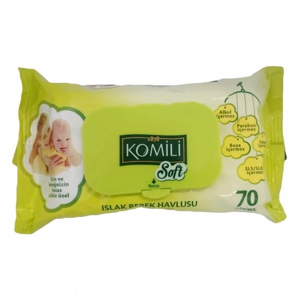 KOMİLİ SOFT ISLAK BEBEK HAVLU MENDİL HASSAS SENSITIVE 70x24 - 2